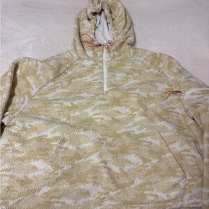 Outdoor Voices PrimoFleece 1/4 Zip Camo Longsleeve w/ Hood